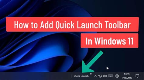 windows taskbar quick launch, How to add the quick launch toolbar in windows 10