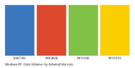 windows xp color scheme, Xp palette schemecolor. Windows xp color scheme » blue » schemecolor.com