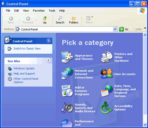 windows xp control panel and date and time option pic, Control panel settings for windows xp, the basics explained
