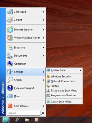 windows xp start menu classic shell, Windows xp basics