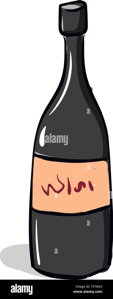 wine bottle exclamation mark, Wine message bottle label. Wine label – message on a bottle