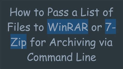 winrar command line zip, Winrar : téléchargement et tutoriel d'utilisation