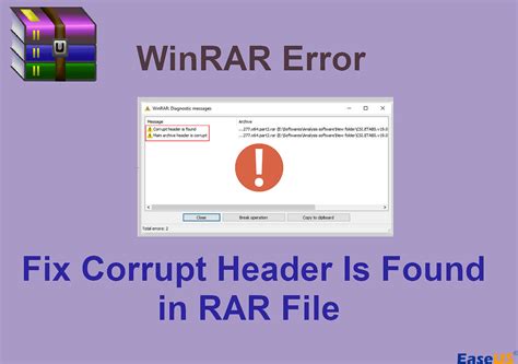 winrar corrupt header is found, Tried-and-true solution: fix rar files after header corruption. Fix: corrupt header is found in rar file