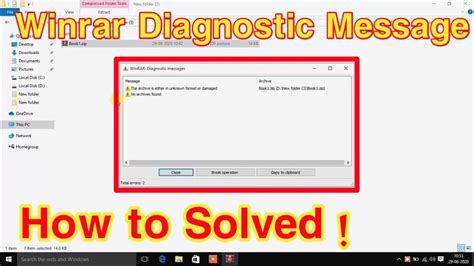winrar diagnostic message cannot execute, Winrar diagnostic message solved. Winrar: diagnostic messages : someone please help