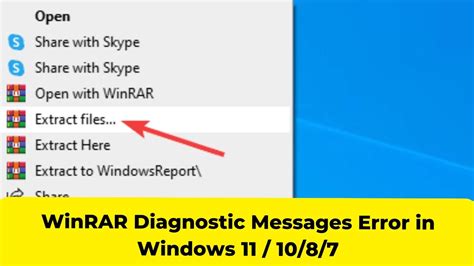 winrar diagnostic message cannot open, How to solve winrar diagnostic message for windows 10 and windows 7