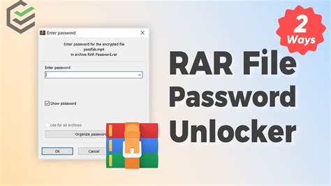 winrar file password unlocker, 2 ways: how to unlock winrar password best rar password recovery tool