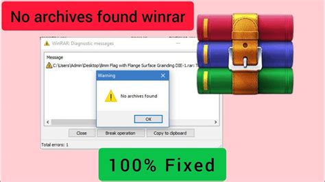 winrar no archives found error, How to fix winrar no archives found error quick & easy