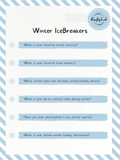winter ice breaker questions