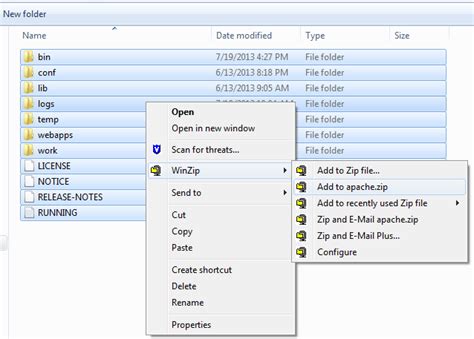 winzip context menu, Winzip: creating self-extracting zip files. Winzip menu context creating extracting zip self