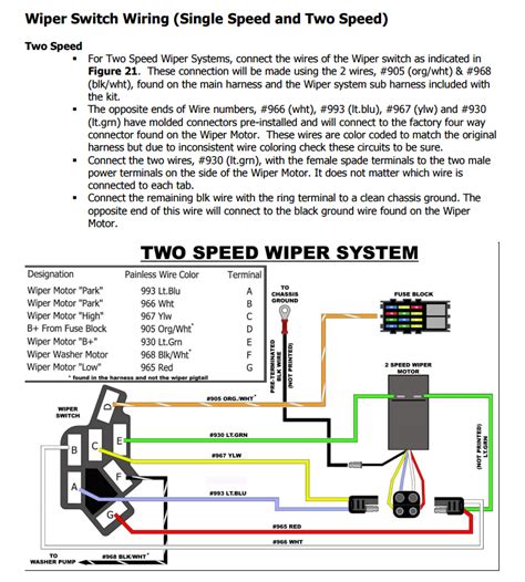 wiper motor wiring diagram ford 
