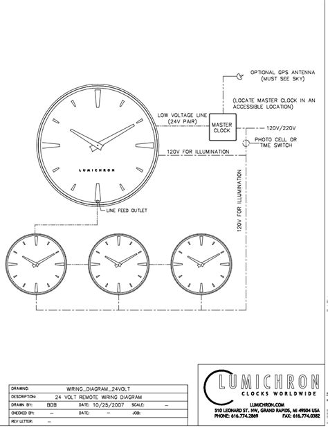 wire diagram three clocks 