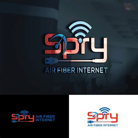 wireless internet service provider logo design, Bold, modern, internet service provider logo design for spry air fiber. Internet provider spry bold fiber