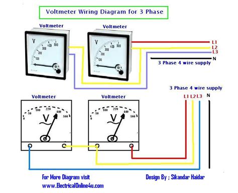 wiring a voltmeter diagram 