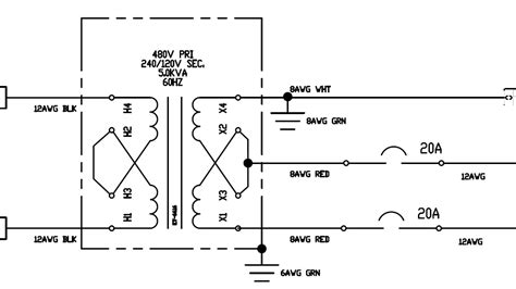 wiring diagram 480 120 240 volt transformer 