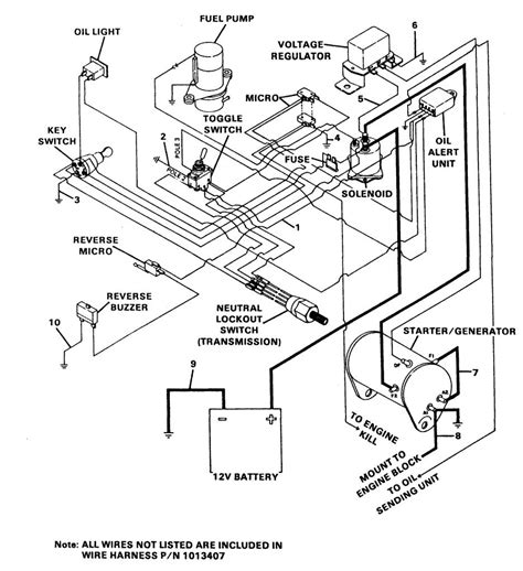 wiring diagram for golf cart 