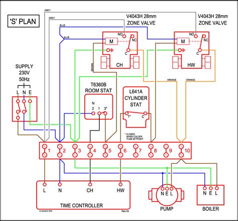 wiring diagram for honeywell motorised valve 