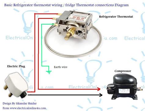 wiring diagram for refrigerator thermostat 