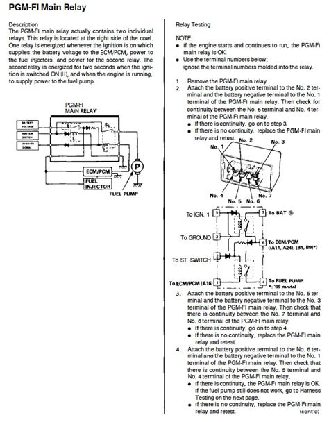 wiring diagram honda pgm fi 