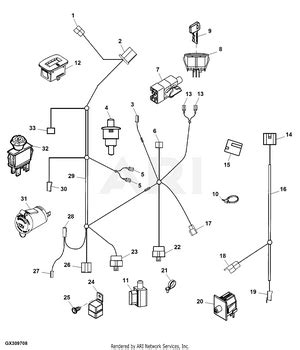 wiring harness for john deere l120 