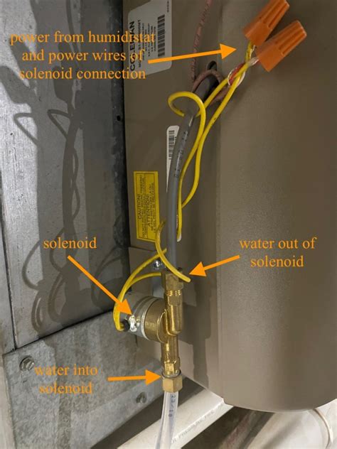 wiring to furnace humidifier 