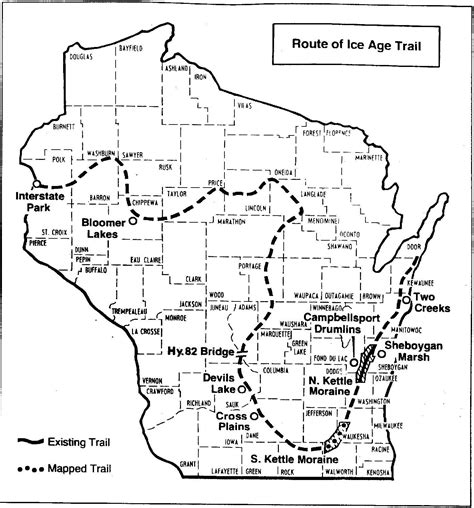 wisconsin ice age trail map