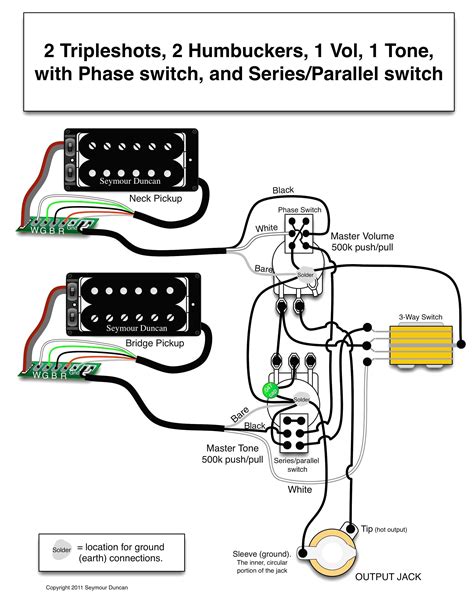 with diagram for humbucker wiring volume control 