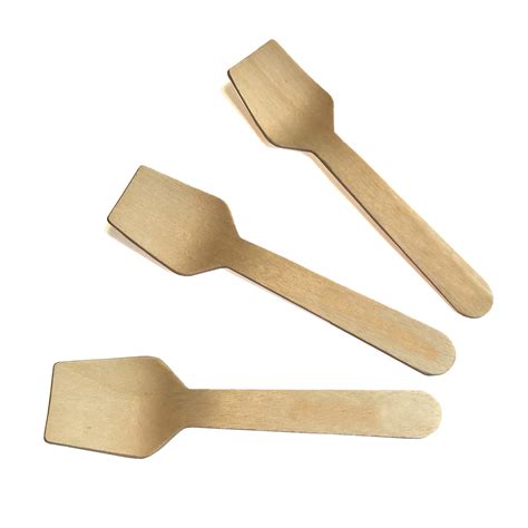 wooden ice cream spoons