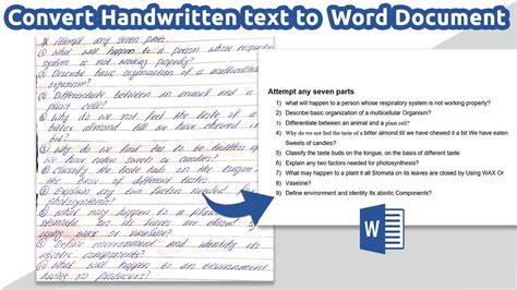 word document to handwritten in pdf, Handwritten documents conversion to editable word or pdf document