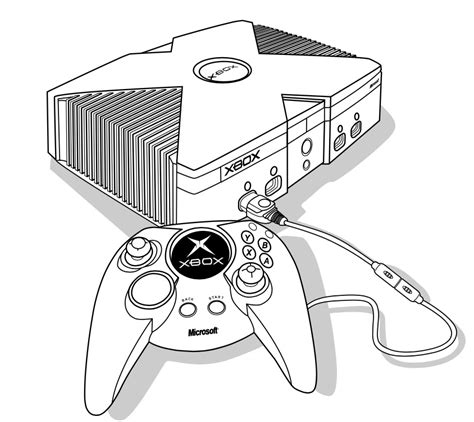 x box coloring page, Xbox controller coloring page