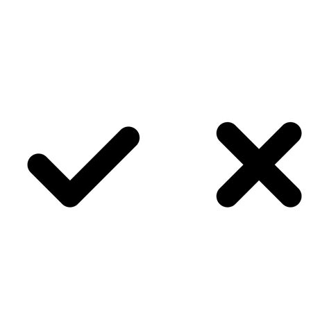 x check mark black vector, Black check mark logo