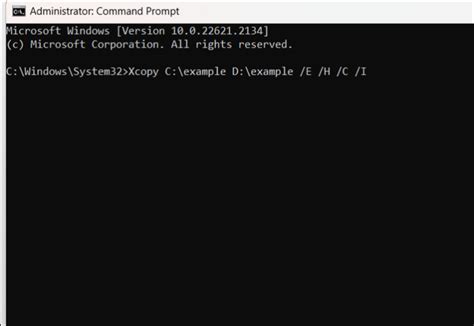 xcopy copy all files, How to use xcopy on windows 11 for copying files/folders