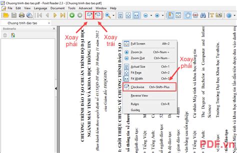 xoay file pdf trong foxit reader, Cách xoay file pdf bị ngược và lưu lại thành file mới, cách xoay file