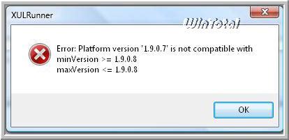 xul runner error with firefox, Fix: xulrunner error platform version is not compatible. Error appuals mozilla x86 firefox