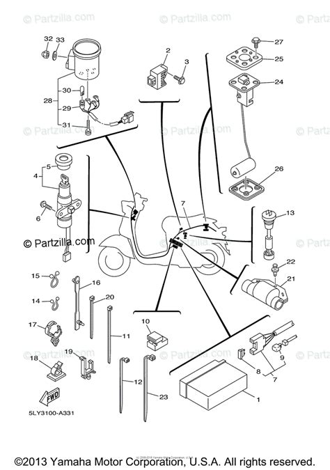 yamaha scooter wiring diagram gas gauge 