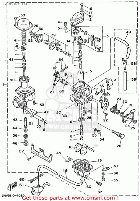 yamaha warrior 350 carburetor diagram 