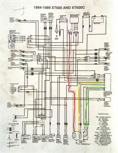 yamaha xt600e wiring diagram 