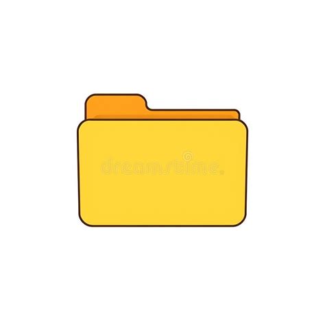 yellow dot file folder icon, Yellow file folder icon, isometric style stock vector