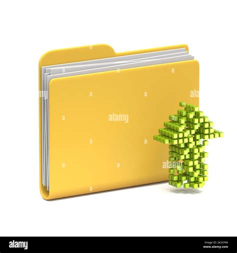 yellow folder with up arrow icon, Yellow folder icon arrow stock illustration 115249423