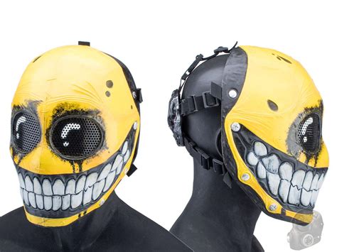 yellow smiley face full mask, Smiley face mask-yellow