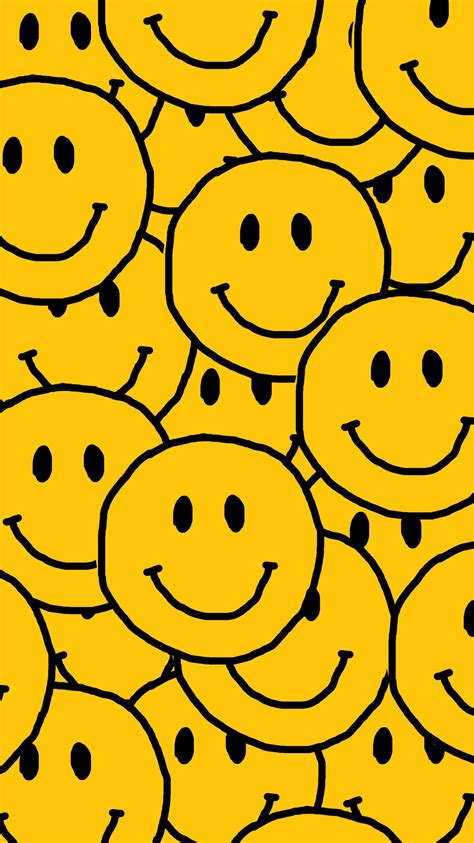 yellow smiley face with vilot background, Yellow smiley face wallpapers