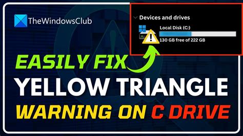 yellow triangle on d drive windows 11, Yellow triangle icon on drive in windows 11