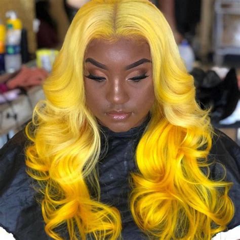 yellow wig lace front