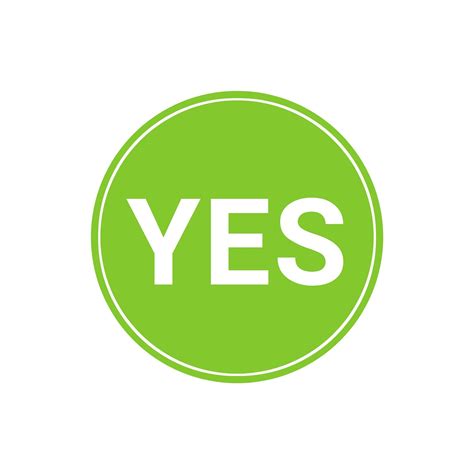 yes sign logo, Yes icon logo