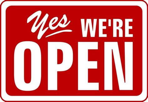 yes we are open sign, Yes we re open sign