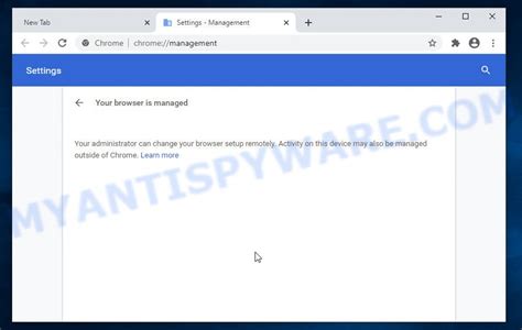 your browser is managed virus, How to remove your browser is managed by your organization message in