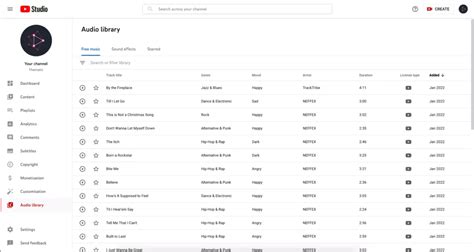 youtube audio library creator studio, Youtube audio library