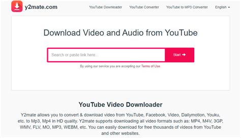 yt mate downloader, Y2mate