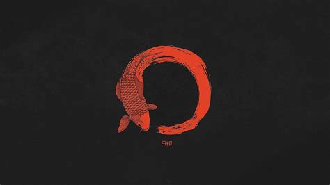 zen enso desktop wallpaper, Koi minimalism enso zen minimalist ensō fishes blackboard 5k lantern clown clownfish handwriting bait bouquet kinds corals aquarium headphones betta. Zen enso wallpapers