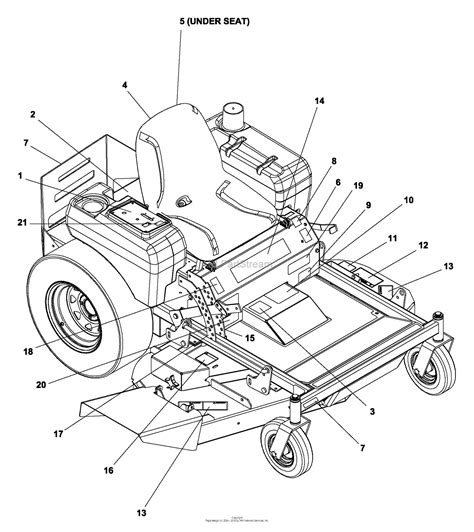 zero turn mower diagram 