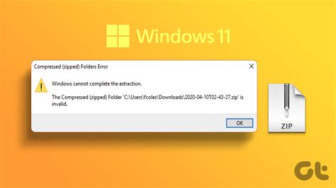 zip file error in windows 11, How to fix a zip error on windows 11